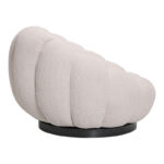 Nester swivel armchair boucle fabric in beige color 98x97x69cm - Image 2