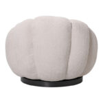 Nester swivel armchair boucle fabric in beige color 98x97x69cm - Image 4