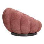 Nester swivel armchair boucle fabric in rotten apple color 98x97x69cm - Image 2
