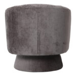Kreslo swivel armchair fabric in dark grey color 78x81x77cm - Image 4