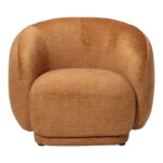 Armchair Freya amber fabric color 93x87x76cm - Image 3