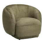Armchair Freya olive green fabric color 93x87x76cm