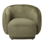 Armchair Freya olive green fabric color 93x87x76cm - Image 3