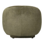 Armchair Freya olive green fabric color 93x87x76cm - Image 4