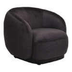 Armchair Freya dark grey fabric color 93x87x76cm