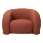 Armchair Lexy brick red fabric color 100x89.5x60cm - Image 3