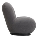 Armchair Rosalie dark grey teddy fabric-black base 85x82x77cm - Слика 2