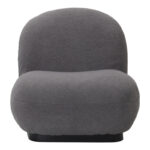 Armchair Rosalie dark grey teddy fabric-black base 85x82x77cm - Слика 3