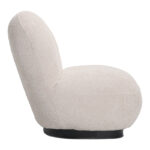 Armchair Rosalie beige teddy fabric-black base 85x82x77cm - Слика 2