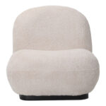 Armchair Rosalie beige teddy fabric-black base 85x82x77cm - Слика 3