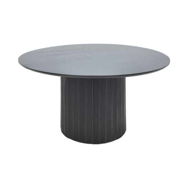 Canicule table solid acacia wood in black shade D120x79cm