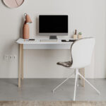 Malia study desk in white-natural color 120x60.5x75cm - Слика 2