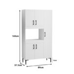 Defne kitchen cabinets in white 89x37.5x160cm - Слика 6