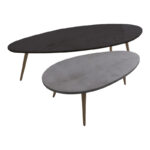 Monty 2pcs coffee table in black-gray shade 116x46x46cm - Image 3