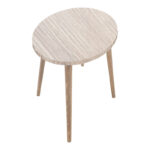 Barton living room table Pakoworld with a natural finish top and walnut legs 90x45x40 cm - Слика 3