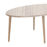 Barton living room table Pakoworld with a natural finish top and walnut legs 90x45x40 cm - Слика 4