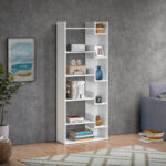 Bookcase Naya in white color 72x30x182.5cm - Image 2