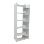 Bookcase Naya in white color 72x30x182.5cm