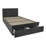 Bed Olympus with drawer in wenge color 140x200cm - Image 4