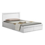 Bed Olympus with drawer in white color 100x200cm