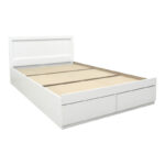 Bed Olympus with drawer in white color 100x200cm - Image 3