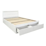 Bed Olympus with drawer in white color 100x200cm - Image 4