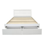 Bed Olympus with drawer in white color 100x200cm - Image 6