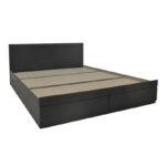 Bed Olympus with drawer in wenge color 100x200cm - Image 3