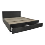 Bed Olympus with drawer in wenge color 100x200cm - Image 4