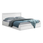 Кревет Олимпус со фиока во бела боја 150x200 см