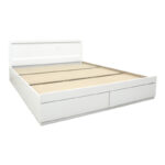 Bed Olympus with drawer in white color 120x200cm - Image 3