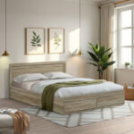 Bed Olympus with drawer in light oak color 160x200cm - Слика 2