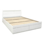 Bed Olympus with drawer in white color 140x200cm - Слика 3