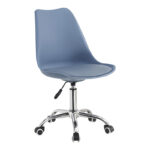 Office chair Gaston II pp-pu in light blue color 48x57x77-90cm