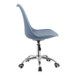 Office chair Gaston II pp-pu in light blue color 48x57x77-90cm - Image 4