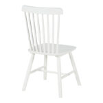 Melia rubberwood chair in white shade 45x51x87cm - Image 2