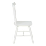 Melia rubberwood chair in white shade 45x51x87cm - Image 3