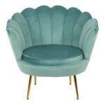 Daimon velvet armchair in pistachio shade 79x74x78cm - Слика 4