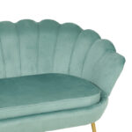 2-seater sofa Daimon velvet in pistachio shade 134x70x77cm - Image 4