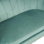 2-seater sofa Daimon velvet in pistachio shade 134x70x77cm - Image 5