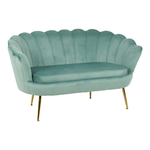 Двосед софа Daimon velvet во нијанса на фстак 134x70x77 см