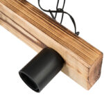 Ceiling light PWL-1027 Ι Ε27 metal black-natural 48.5x10x47cm - Image 3
