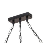 Ceiling light PWL-1027 Ι Ε27 metal black-natural 48.5x10x47cm - Image 4