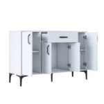 Buffet Luther white melamine-black metal leg 120x40x78.5cm - Слика 3
