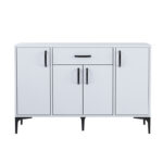 Buffet Luther white melamine-black metal leg 120x40x78.5cm - Слика 4