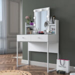 Dressing table Reby in white color 90x40x136.8cm - Image 2