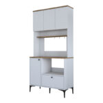 Kitchen cabinets Bender in white-natural color 90.2x40x184.2cm