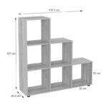 Bookcase Schody in oak shade 105.5x29.2x107cm - Слика 3