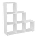 Bookcase Schody in white shade 105.5x29.2x107cm