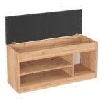 Entrance furniture - stool - shoe rack Oriental in oak shade 100x37.2x50cm - Слика 3